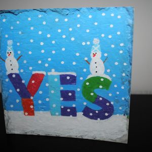 Yes Christmas Cards – Indy and Alba (the Yes snowmen)